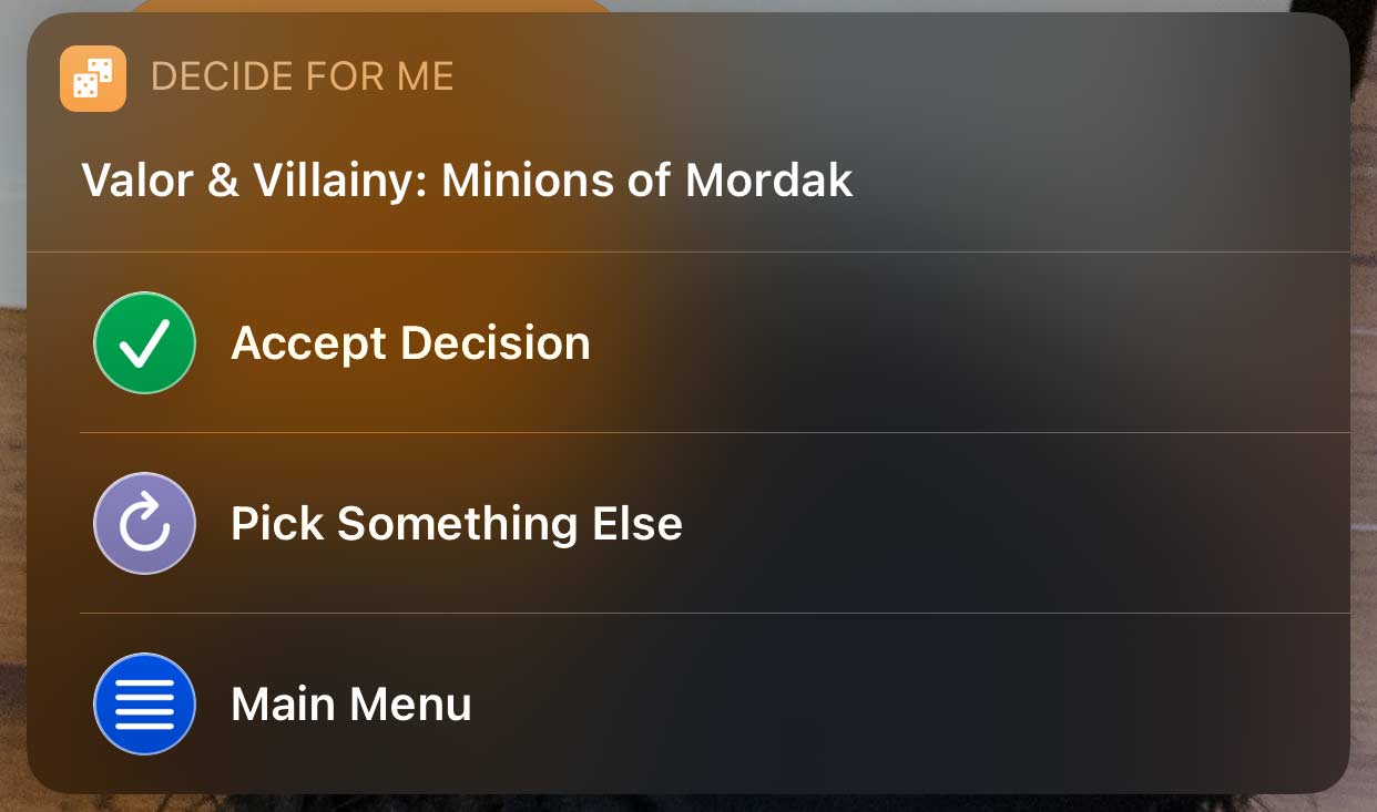 Decision made